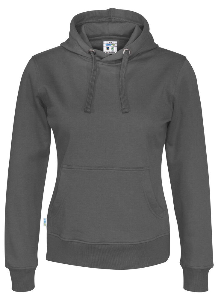 HOODIE LADY - GOTS GECERTIFICEERD — Antraciet