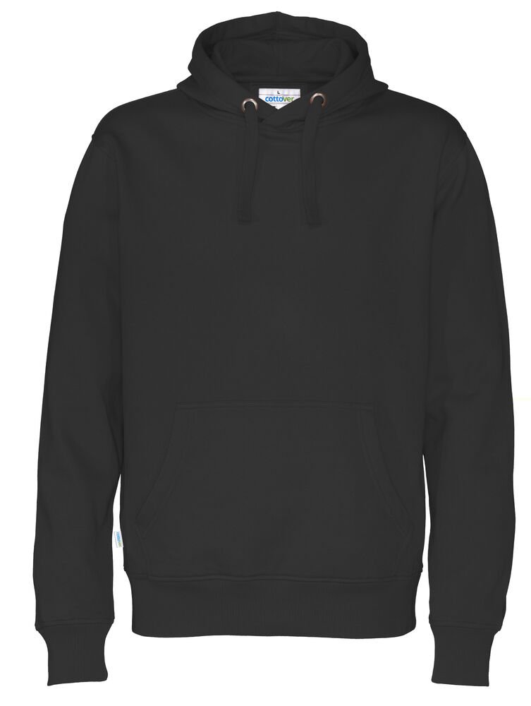 HOODIE MAN - GOTS GECERTIFICEERD — Zwart