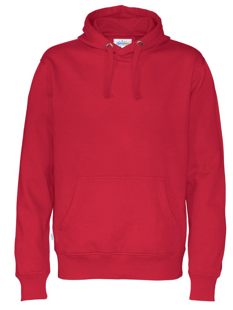 HOODIE MAN - GOTS GECERTIFICEERD — Rood