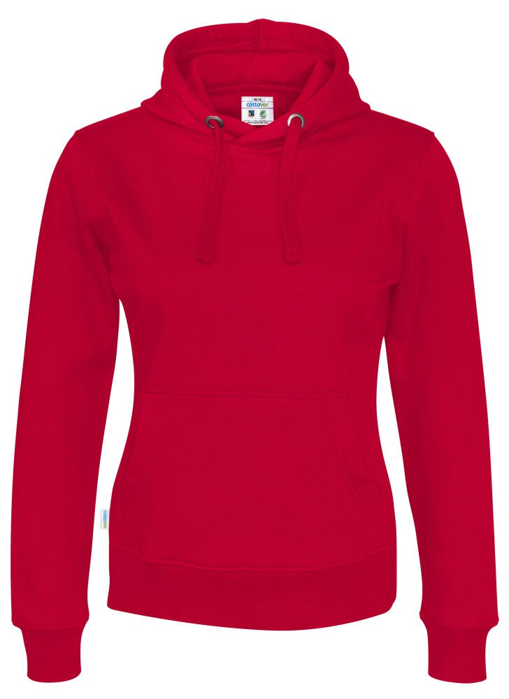 HOODIE LADY - GOTS GECERTIFICEERD — Rood