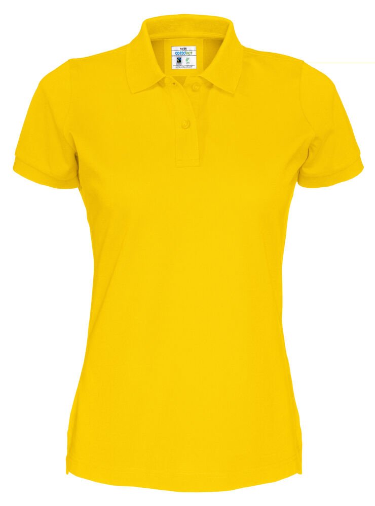 POLO PIQUE LADY - GOTS GECERTIFICEERD — Geel