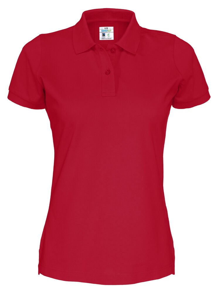 POLO PIQUE LADY - GOTS GECERTIFICEERD — Rood