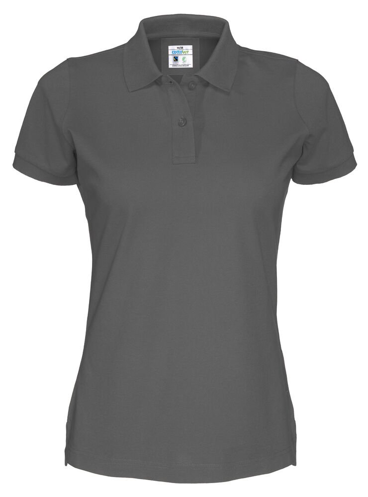 POLO PIQUE LADY - GOTS GECERTIFICEERD — Antraciet