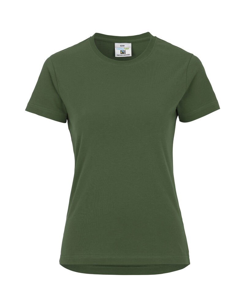 T-SHIRT LADY - GOTS GECERTIFICEERD — Donker Groen