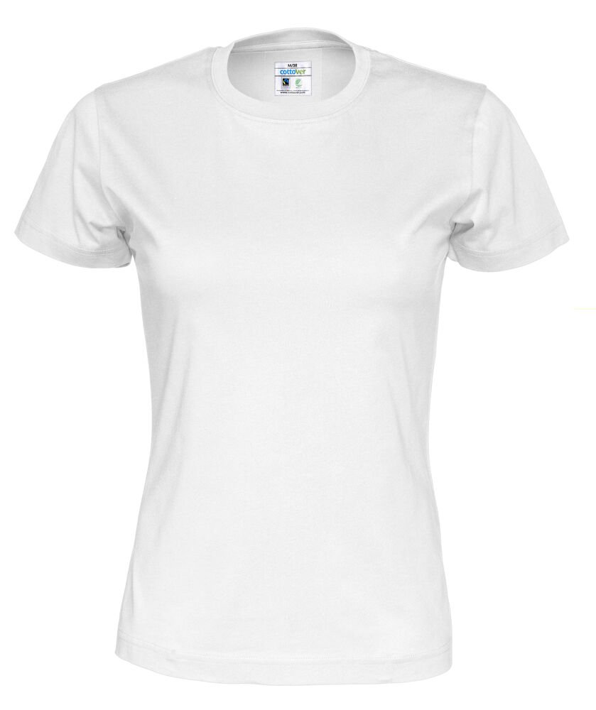 T-SHIRT LADY - GOTS GECERTIFICEERD — Wit
