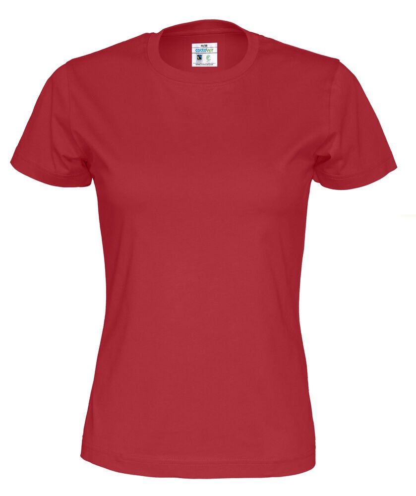 T-SHIRT LADY - GOTS GECERTIFICEERD — Rood