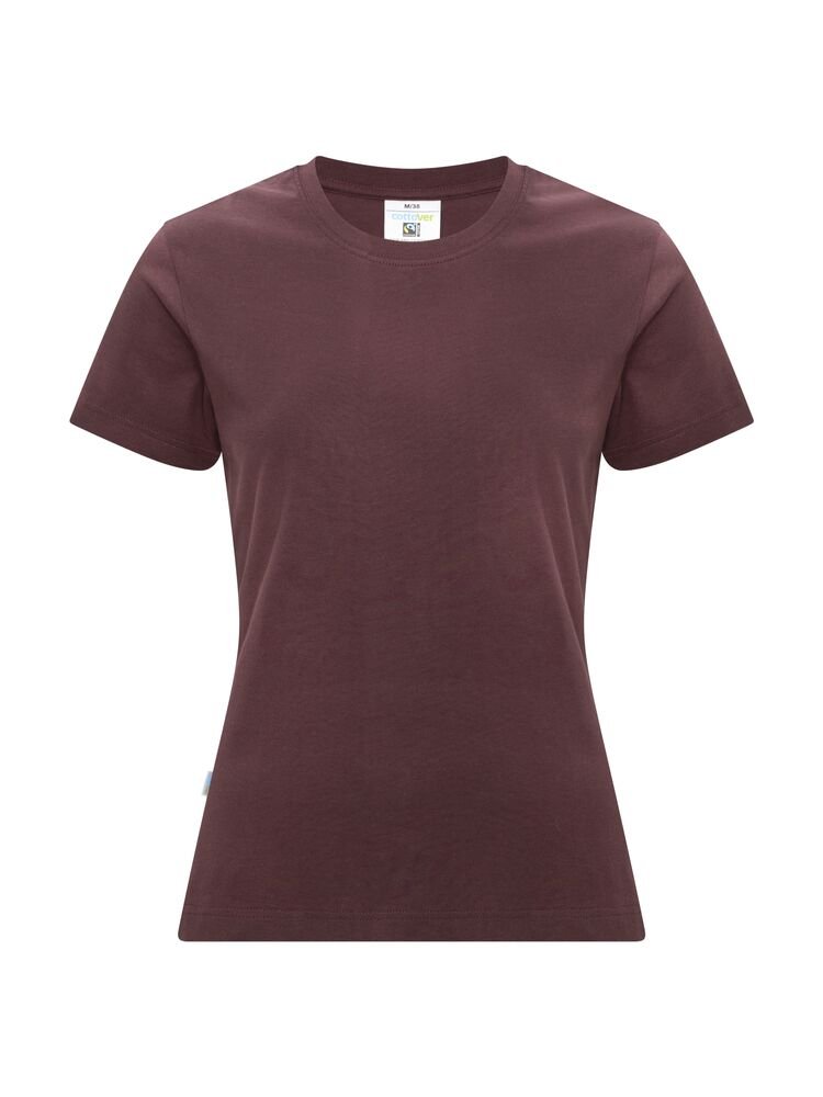 T-SHIRT LADY - GOTS GECERTIFICEERD — Bordeaux