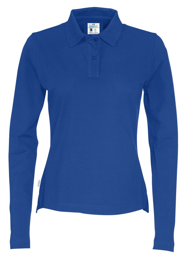 POLO PIQUE LONG SLEEVE LADY - GOTS GECERTIFICEERD — Koninklijk Blauw