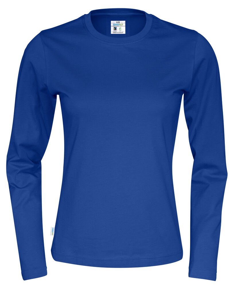 T-SHIRT LONG SLEEVE LADY - GOTS GECERTIFICEERD — Koninklijk Blauw