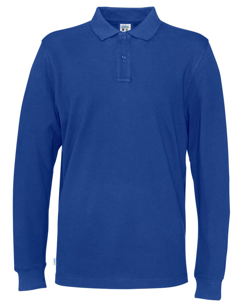 POLO PIQUE LONG SLEEVE MAN - GOTS GECERTIFICEERD — Koninklijk Blauw