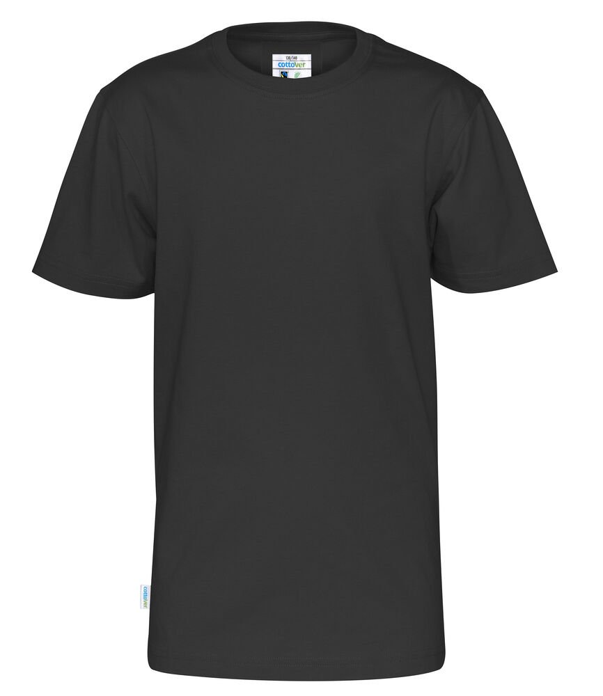 T-SHIRT SS KID - GOTS GECERTIFICEERD — Zwart