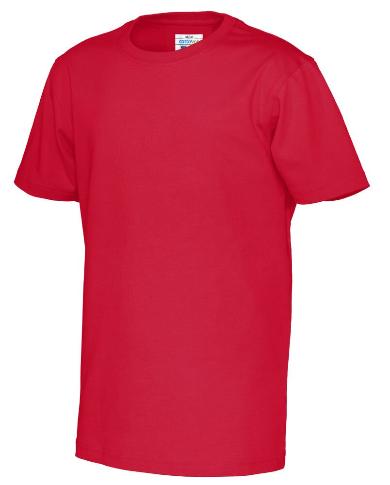 T-SHIRT SS KID - GOTS GECERTIFICEERD — Rood