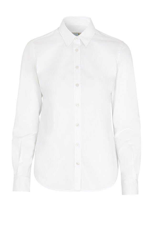 SHIRT TWILL LADY - GOTS GECERTIFICEERD — Wit