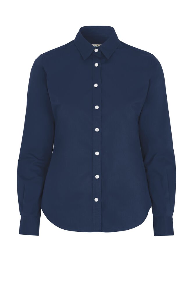 SHIRT TWILL LADY - GOTS GECERTIFICEERD — Marine