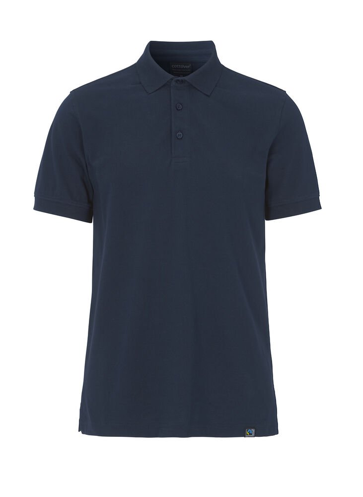 STRETCH POLO PIQUE MEN - GOTS GECERTIFICEERD — Marine