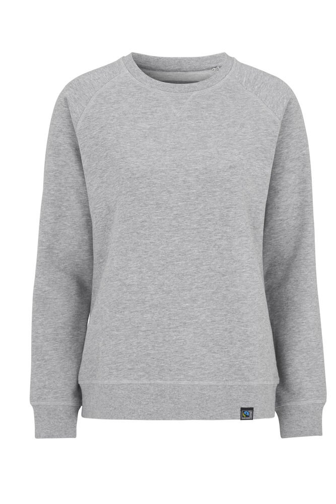 F. TERRY CREW NECK LADY — Grijs Mêlée