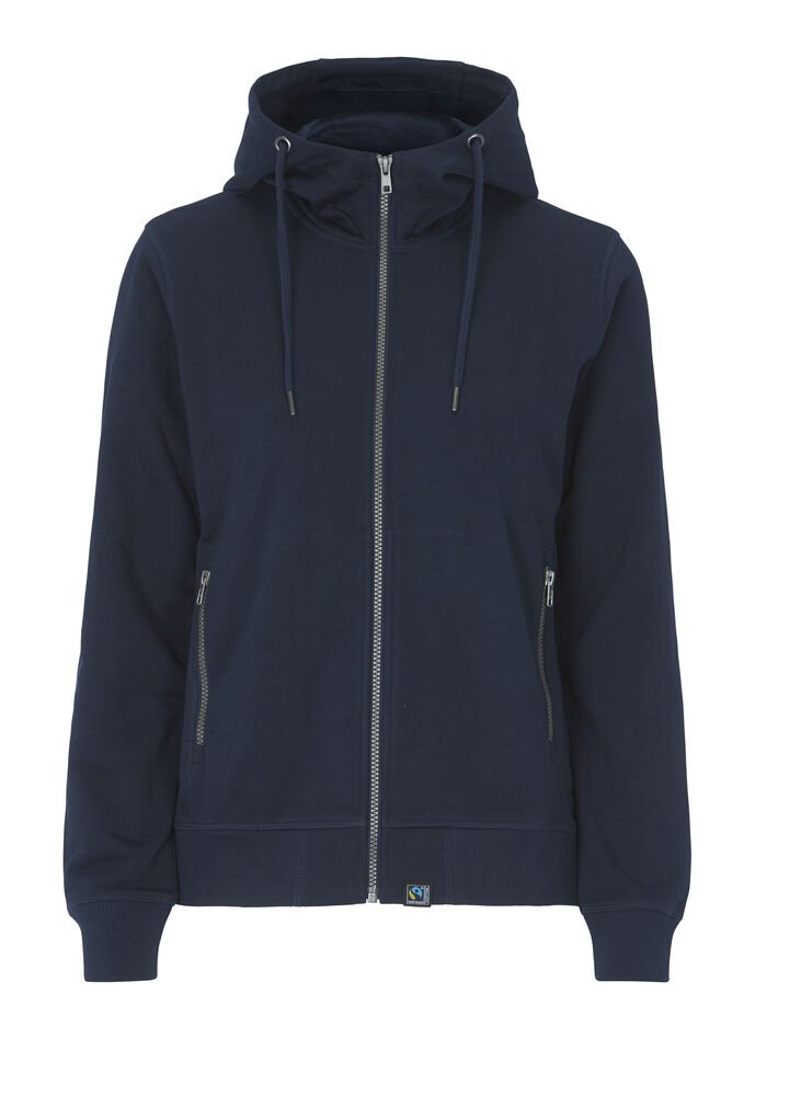 F. TERRY FULL ZIP HOOD LADY - GOTS GECERTIFICEERD — Marine