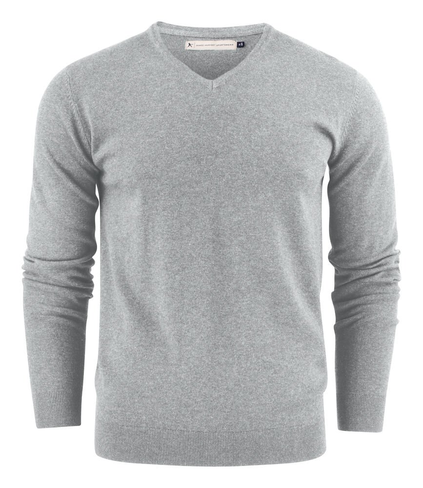 Ashland V Gebreide Sweater Heren — Grijs Mêlée