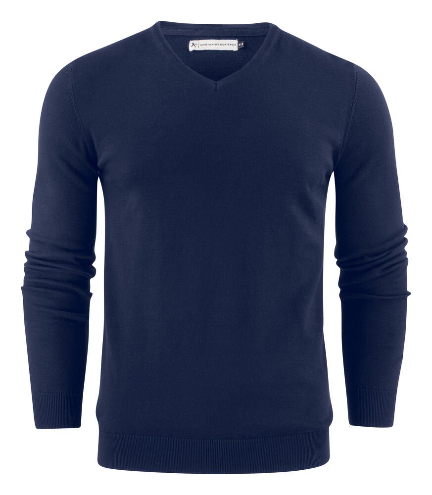 Ashland V Gebreide Sweater Heren — Marine