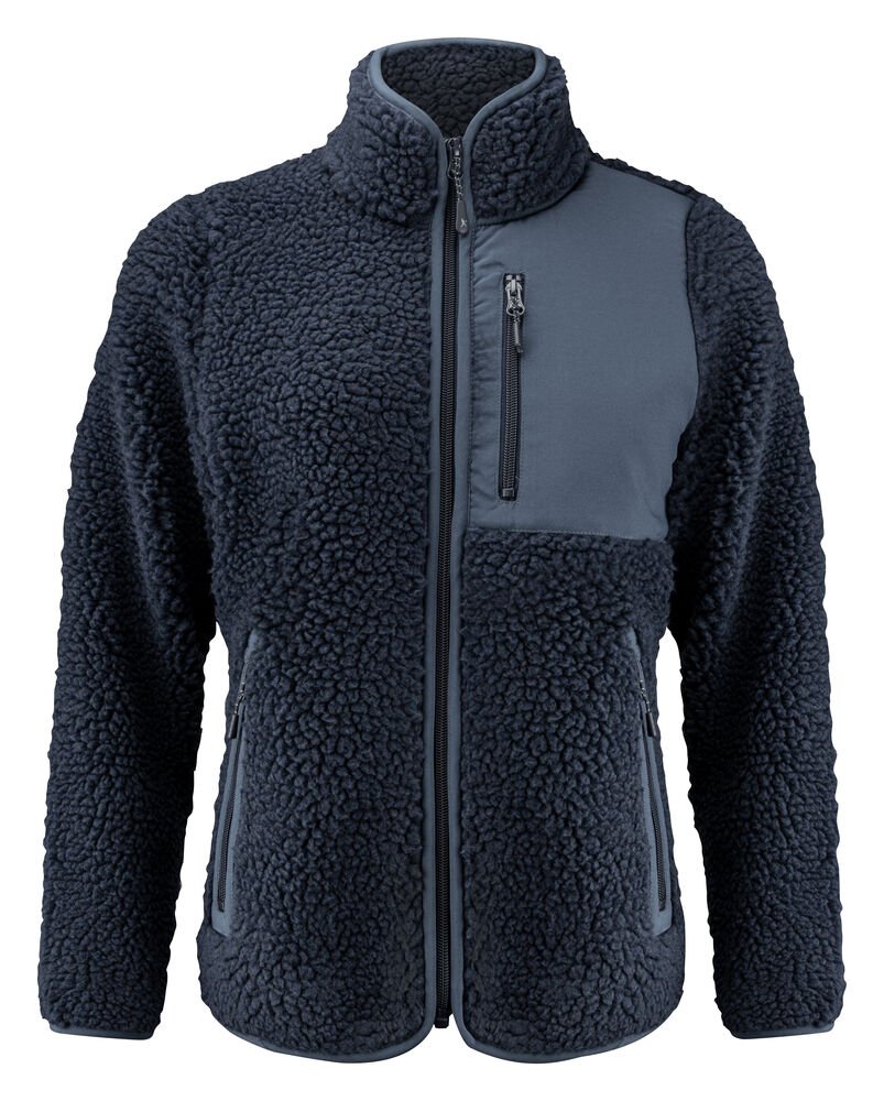 Kingsley Fleece Jas Dames — Mosgroen