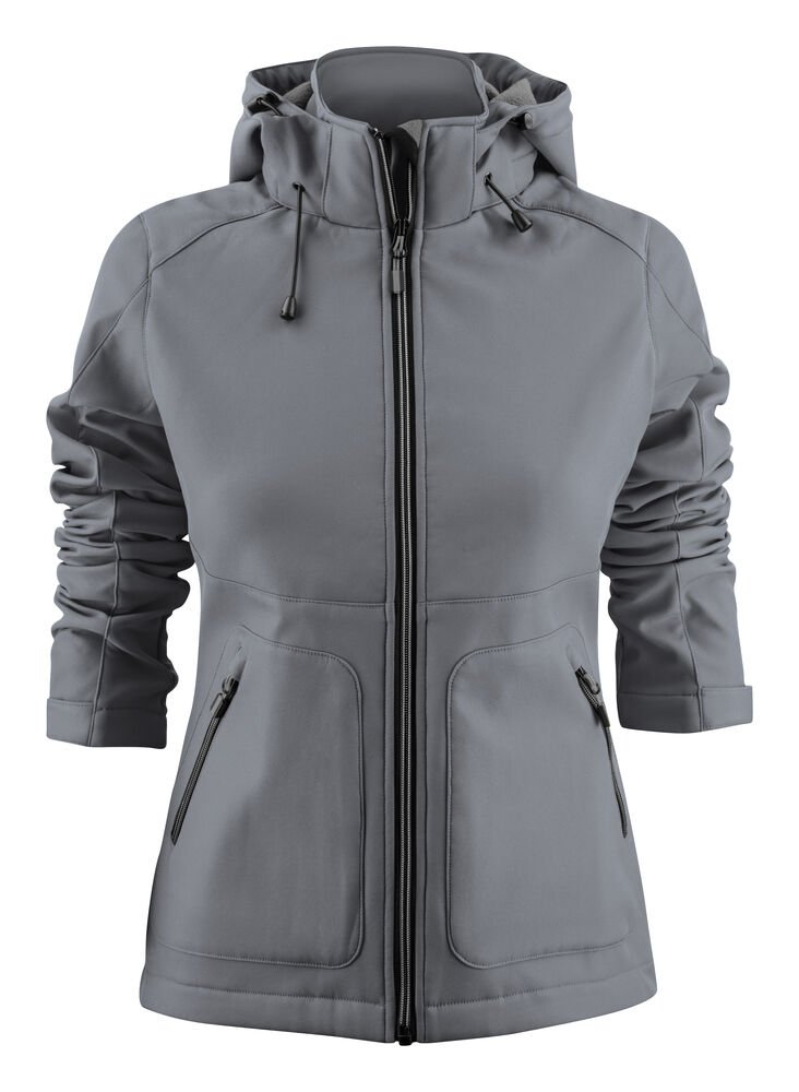 Karting Softshell Jas Dames — Staalgrijs