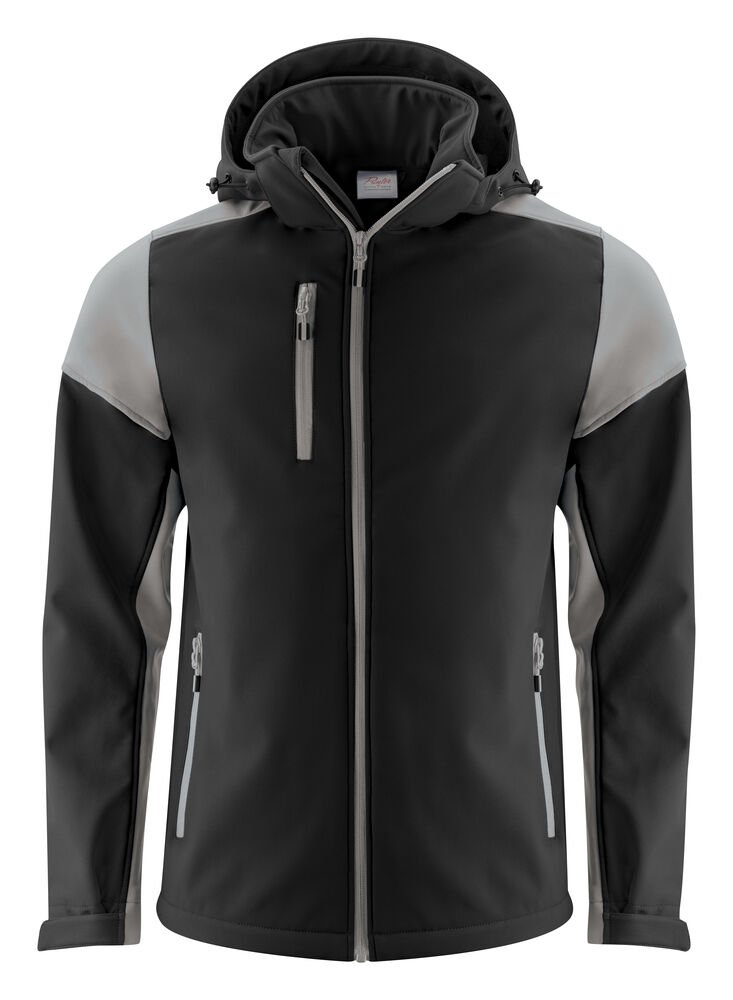 Prime Softshell Jas Heren — Zwart/Staalgrijs