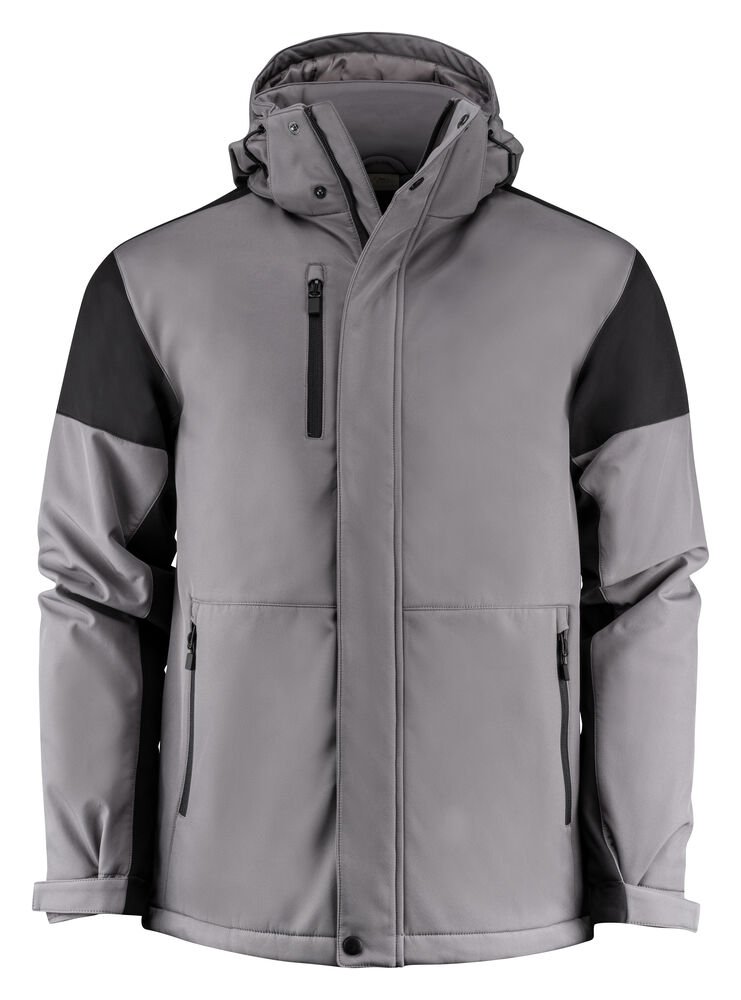 Prime Padded Softshell Jas Heren — Staalgrijs/Zwart