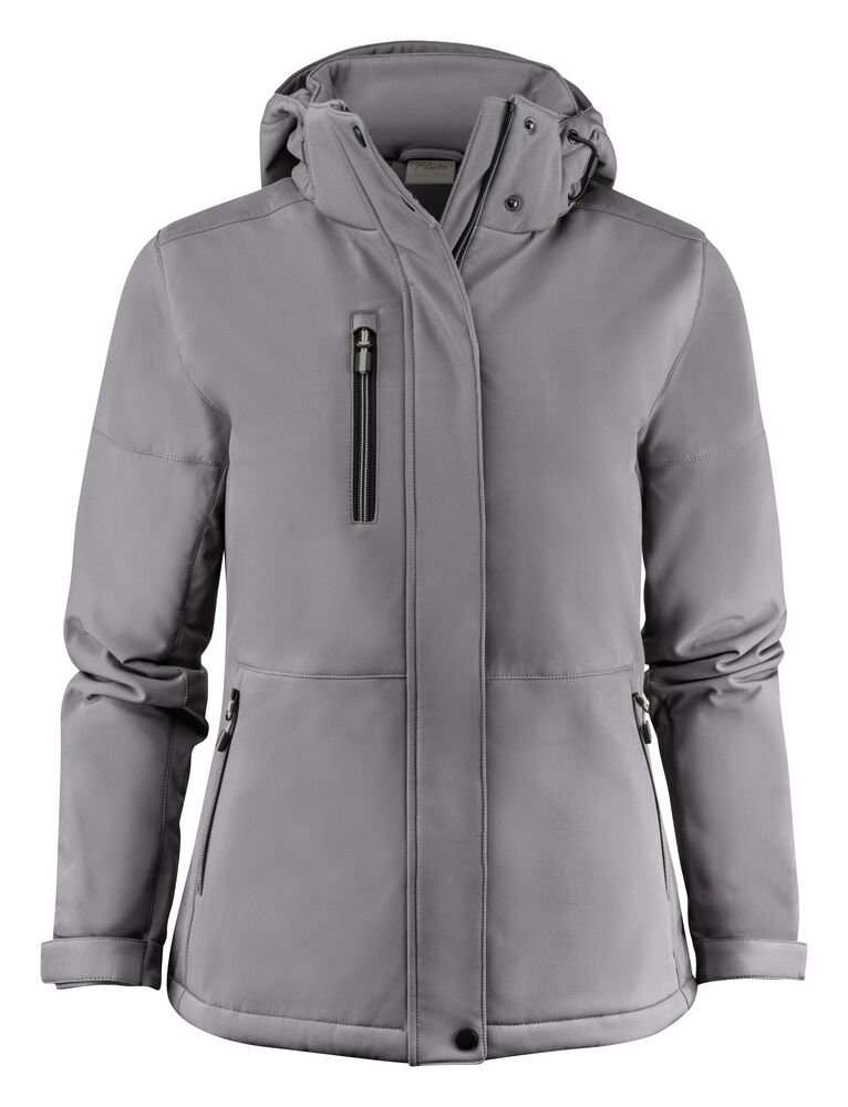 Overlanding Softshell Jas Dames — Staalgrijs