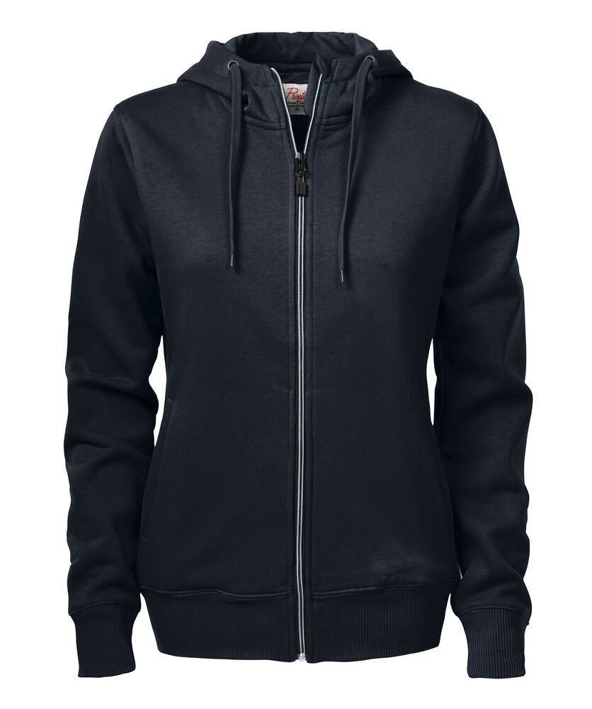 Overhead  Sweater Volledige Rits Dames — Zwart