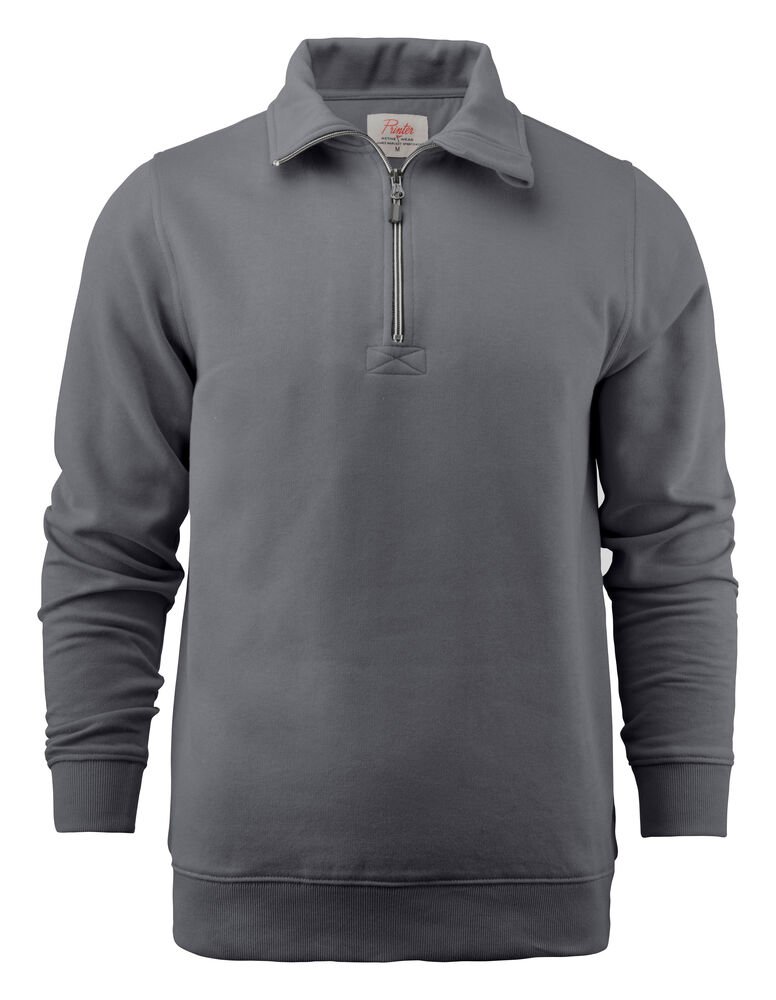 Rounders RSX Sweater Halve Rits Unisex — Staalgrijs