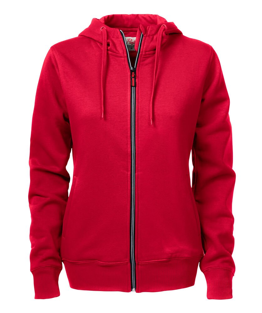 Overhead  Sweater Volledige Rits Dames — Rood