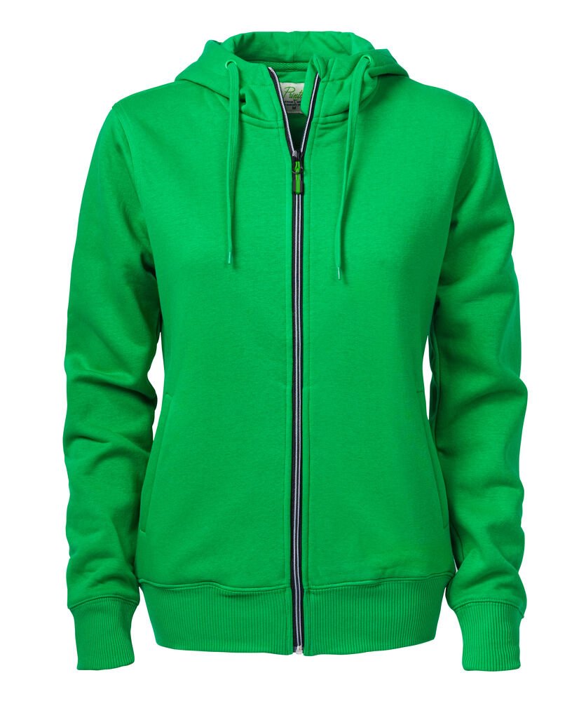 Overhead  Sweater Volledige Rits Dames — Frisgroen
