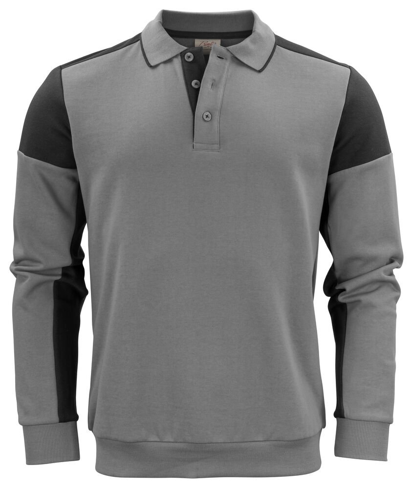 Prime Polosweater Unisex — Staalgrijs/Zwart