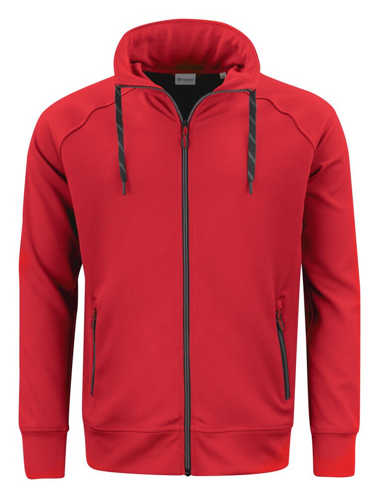 Jog RSX  Sweater Volledige Rits Heren — Rood