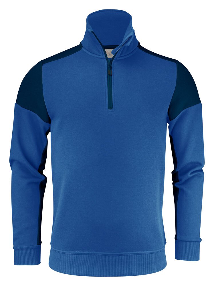 Prime Sweater Halve Rits Unisex — Kobalt/Marine