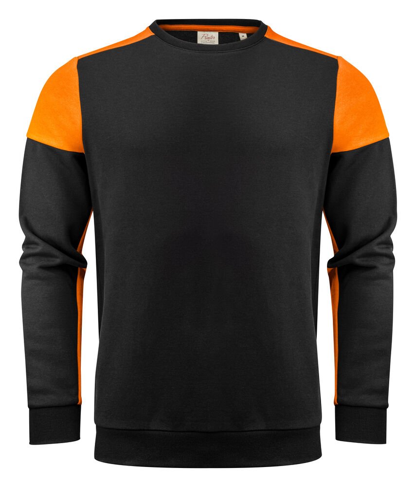Prime Crewneck Sweater Unisex — Zwart/Oranje