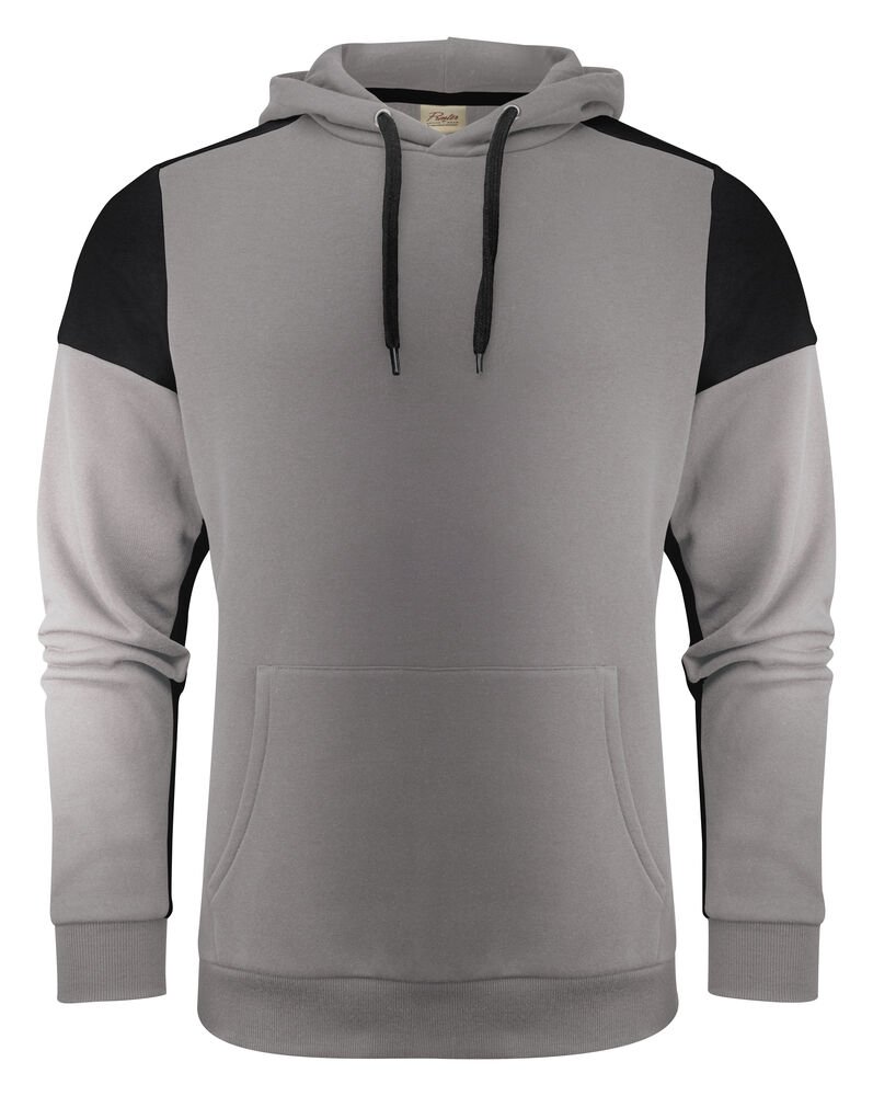 Prime Hoodie Unisex — Staalgrijs/Zwart