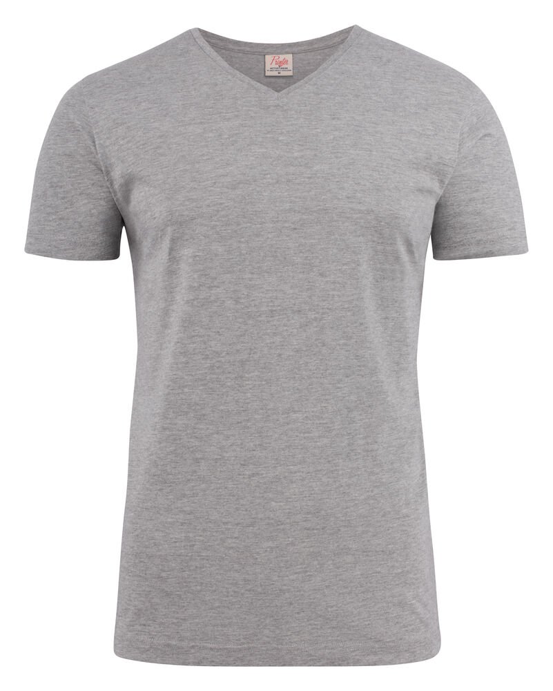 Heavy V-neck T-Shirt Heren — Grijs Mêlée
