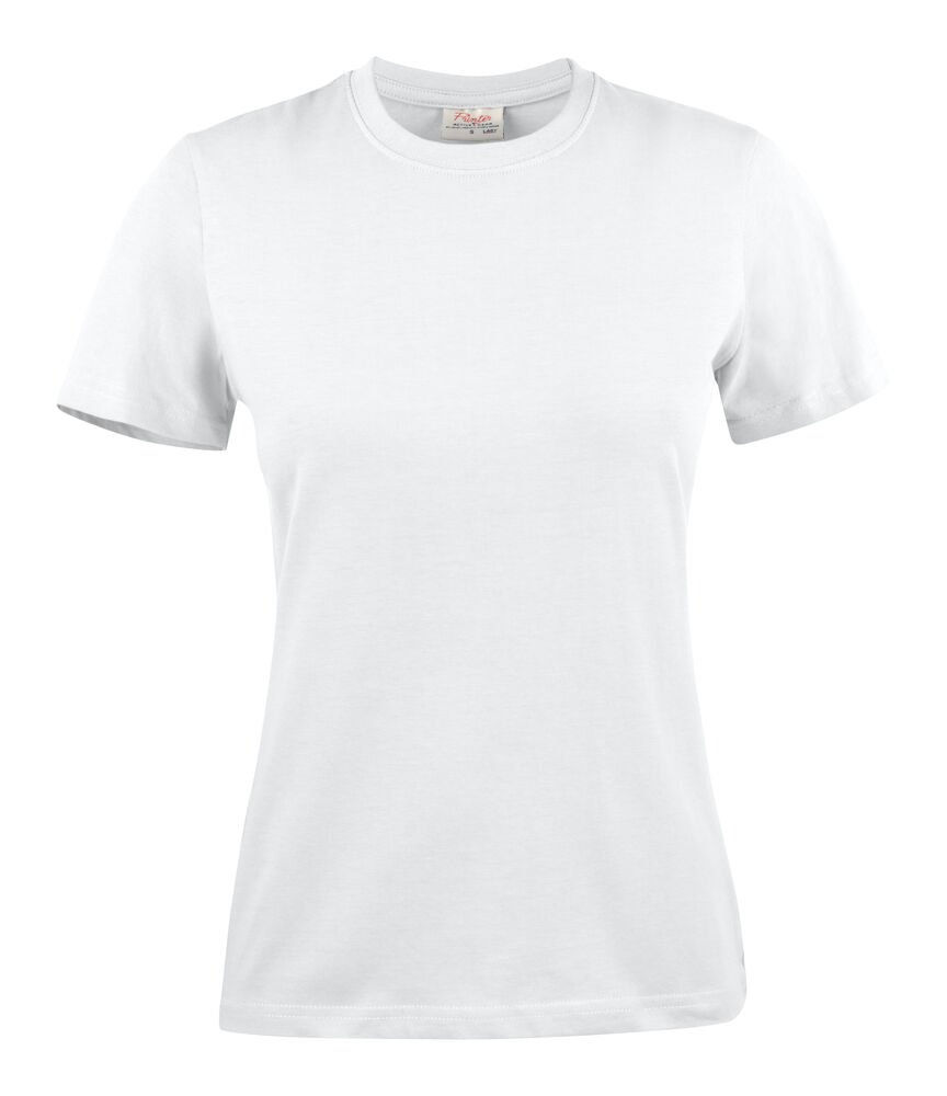 Light  T-Shirt Dames — Wit