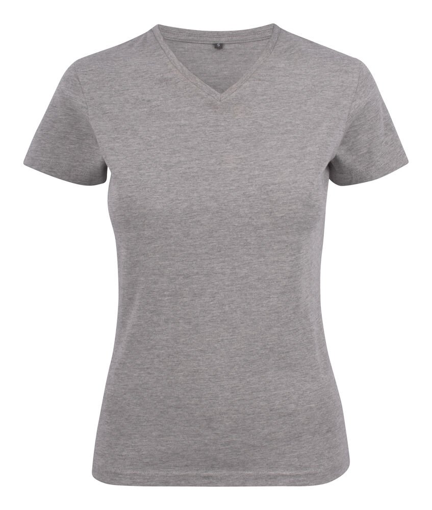 Heavy V-neck  T-Shirt Dames — Grijs Mêlée