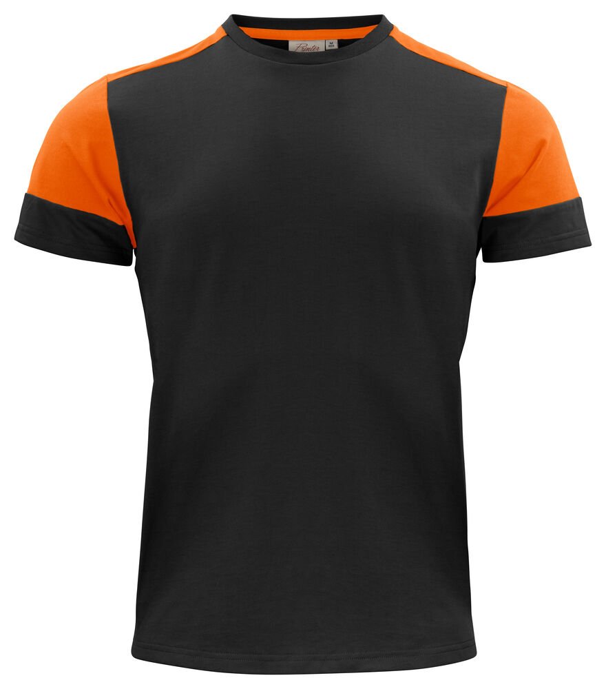 Prime T-Shirt Heren — Zwart/Oranje