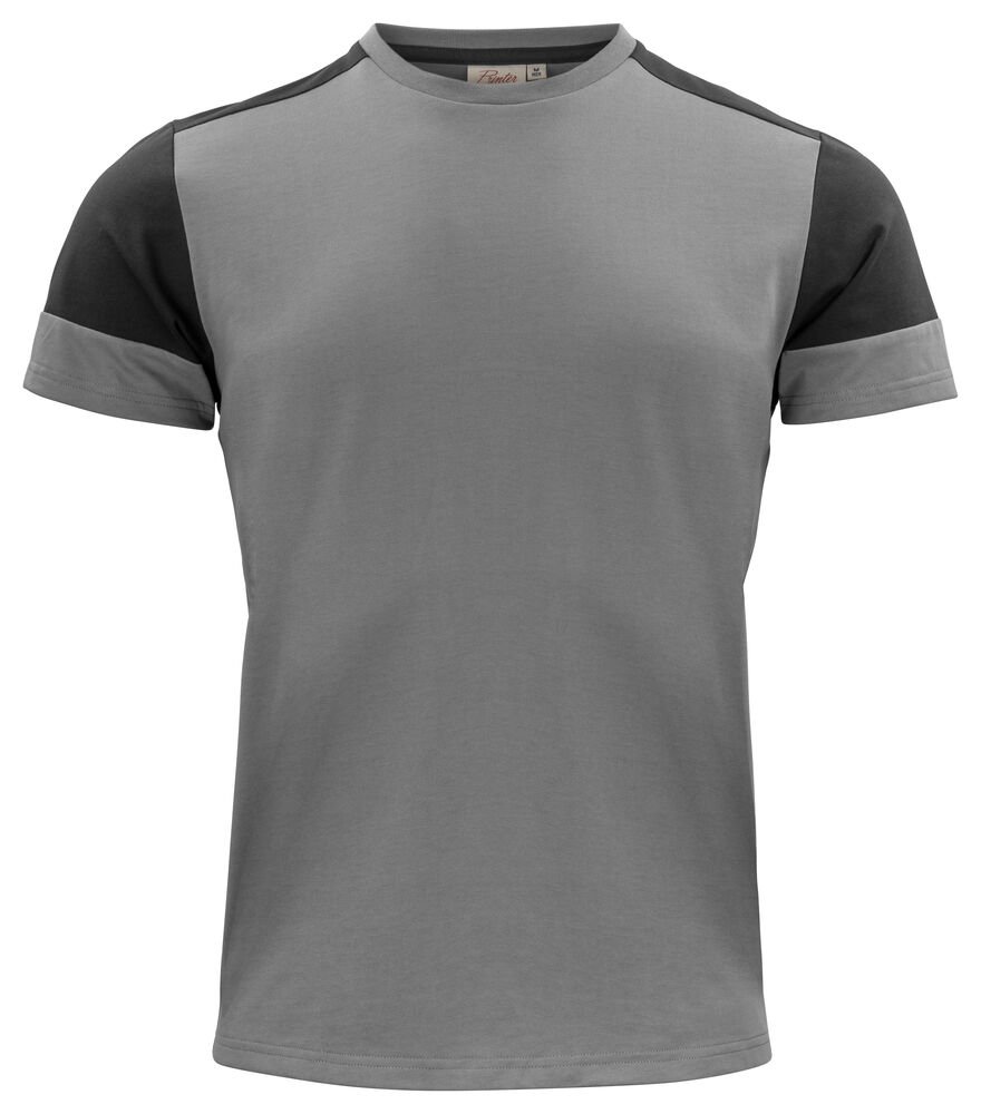 Prime T-Shirt Heren — Staalgrijs/Zwart