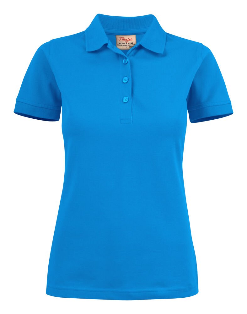 Surf Stretch Polo Pique Dames — Oceaan Blauw