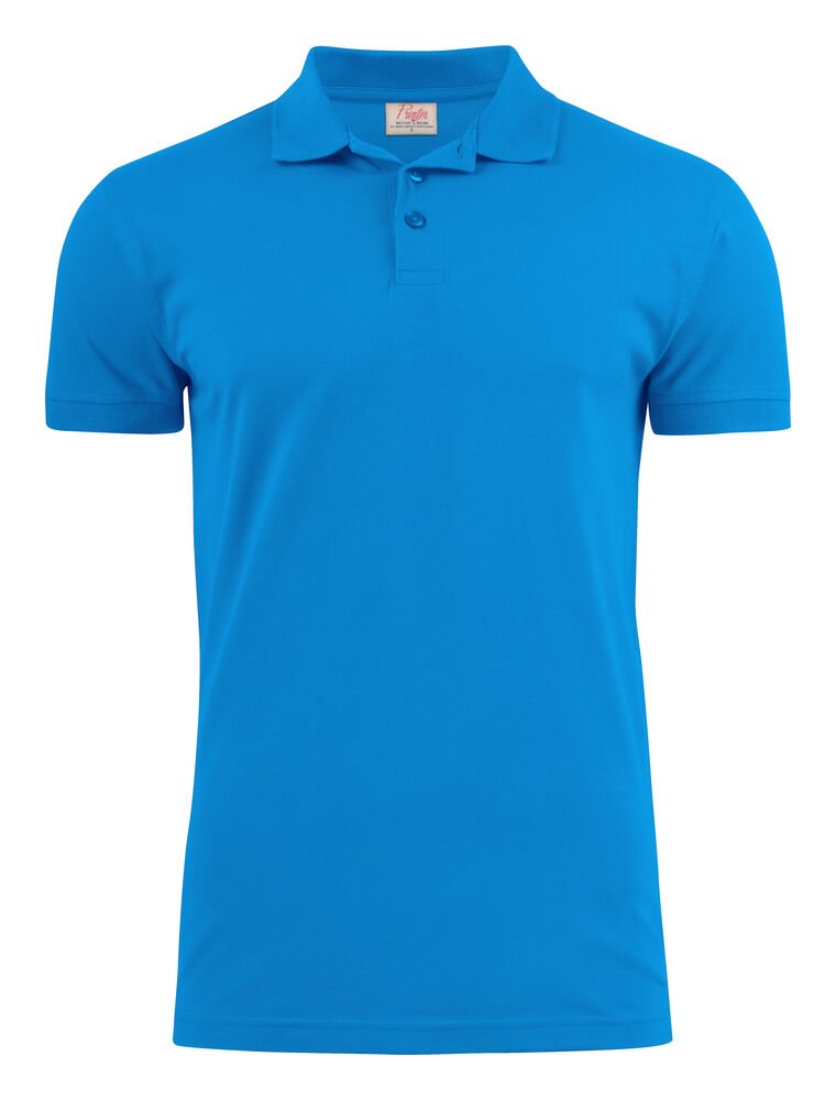 Surf Stretch Polo Pique Heren — Oceaan Blauw