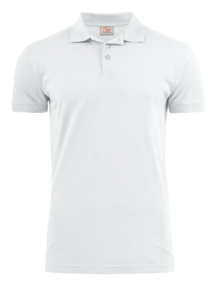Surf Stretch Polo Pique Heren — Wit