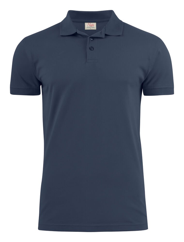 Surf Stretch Polo Pique Heren — Marine