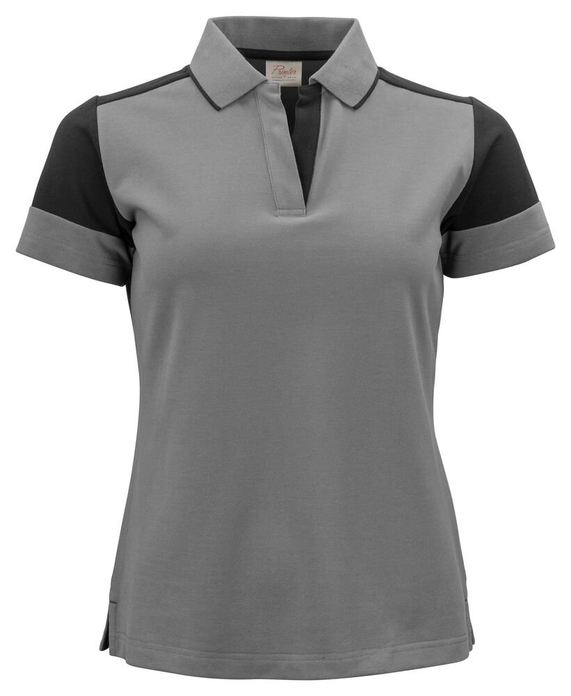 Prime Polo Dames — Staalgrijs/Zwart
