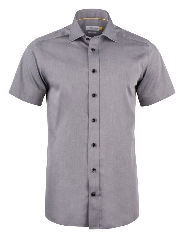 Yellow Bow 50 S/S Hemd Slim Fit Heren — Grijs