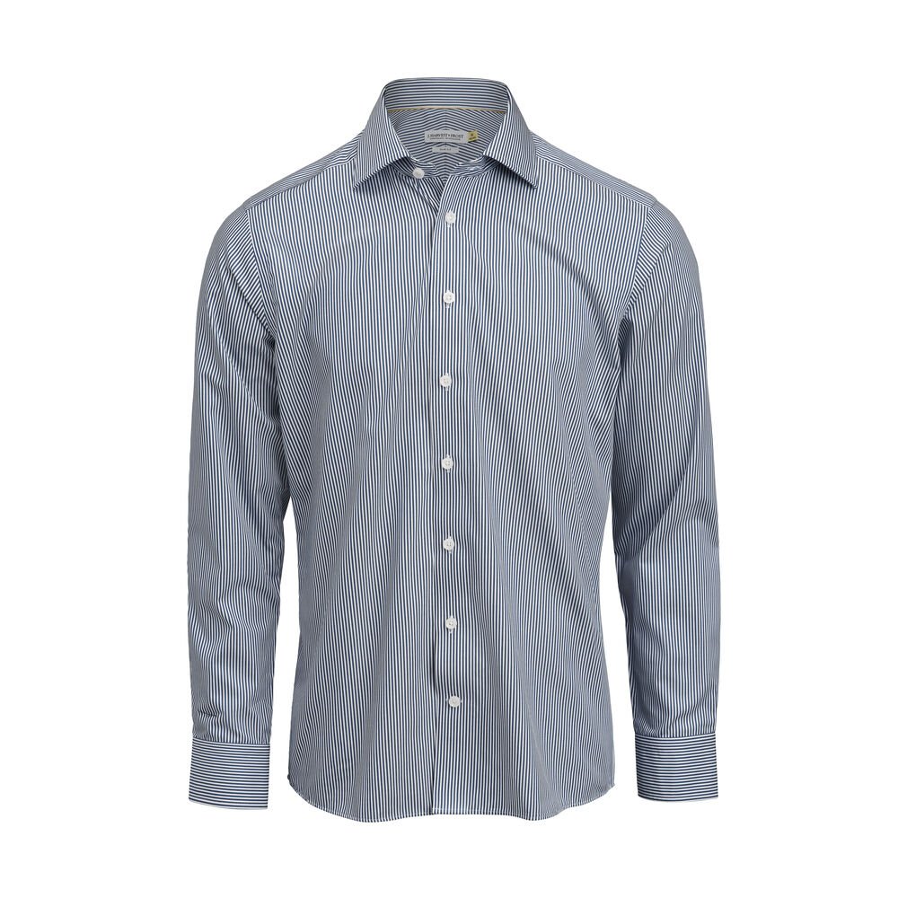 Yellow Bow 50  Hemd Slim Fit Heren — Marine/Gestreept