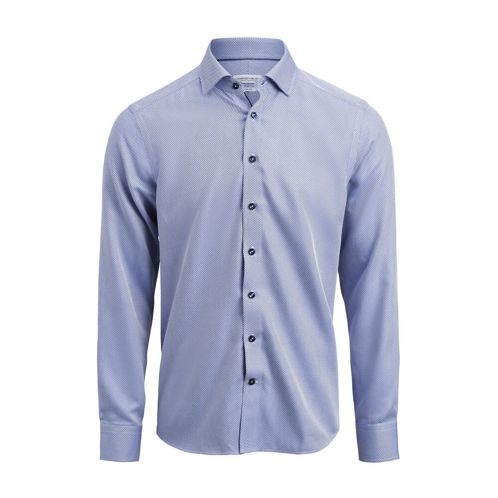 Yellow Bow 55  Hemd Slim Fit Heren — Middenblauw